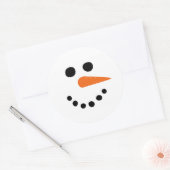 Vrolijke Sneeuwman Gezicht Sticker (Envelop)