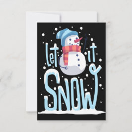 Vrolijke Sneeuwman Kerst Kaart