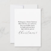 Vrolijke Sneeuwman Kerst Kaart (Achterkant)