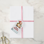 Vrolijke sneeuwman kerst labels! cadeaulabel (Met Touw)