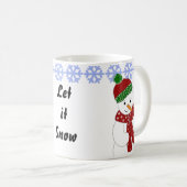 Vrolijke Sneeuwman Koffiemok (Voorkant rechts)