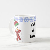 Vrolijke Sneeuwman Koffiemok (Voorkant links)