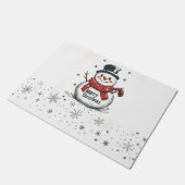 Vrolijke sneeuwman "Merry Christmas" deurmat (Schuin)