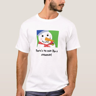 Vrolijke Sneeuwman met een Maiskolf Pijp T-shirt