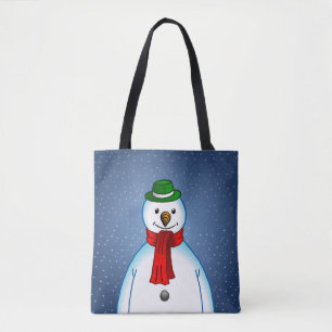 Vrolijke Sneeuwman Tote Bag
