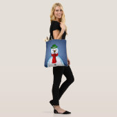 Vrolijke Sneeuwman Tote Bag (Op model)