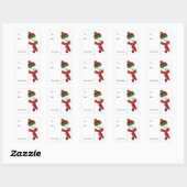 Vrolijke Sneeuwman Vierkante Sticker (Vel)