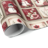 Vrolijke Sneeuwmannen Cadeaupapier (Rol Hoek)