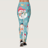 Vrolijke sneeuwpoppen leggings (Achterkant)