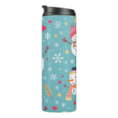 Vrolijke sneeuwpoppen thermosbeker (Geroteerd rechts)