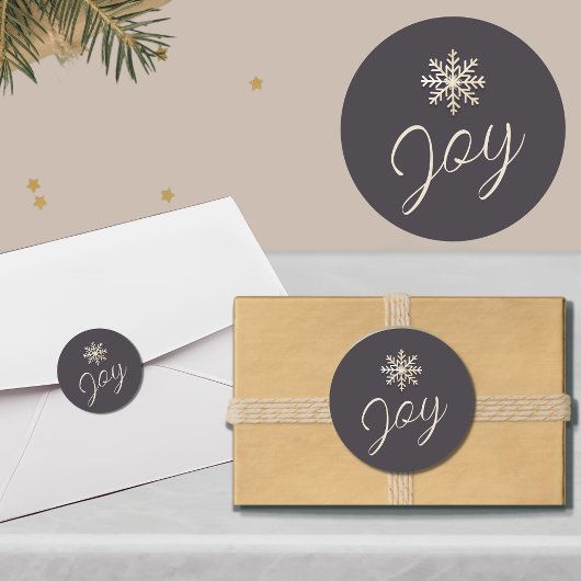 Vrolijke sneeuwvlok vakantie ronde Sticker