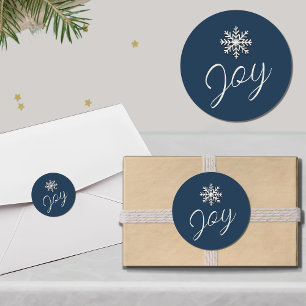 Vrolijke sneeuwvlok vakantie ronde Sticker