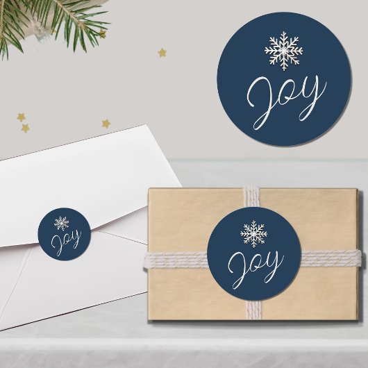 Vrolijke sneeuwvlok vakantie ronde Sticker