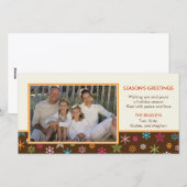 Vrolijke sneeuwvlokken Vakantie Fotokaart Feestdagenkaart (Voorkant / Achterkant)