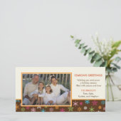 Vrolijke sneeuwvlokken Vakantie Fotokaart Feestdagenkaart (Staand voorkant)