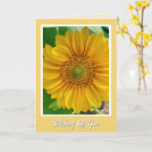 Vrolijke Snelle Herstelkaart Denk Aan Jou Kaart (Gele Bloem)