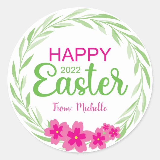 Vrolijke Snellere (roze groene) Stickers (Voorkant)