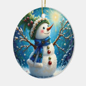 Vrolijke Snowman Ornament (Links)