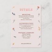 Vrolijke speelse zomer bloemendetail behuizing Kaa Informatiekaartje (Voorkant)