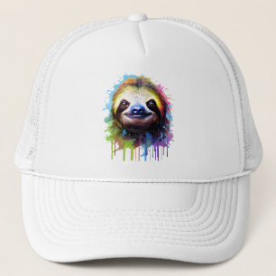 Vrolijke Splatter luiaard Trucker Pet