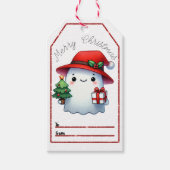 Vrolijke spook kerst labels! cadeaulabel (Voorkant)