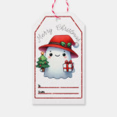 Vrolijke spook kerst labels! cadeaulabel (Achterkant)