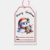 Vrolijke spook kerst labels cadeaulabel (Voorkant)