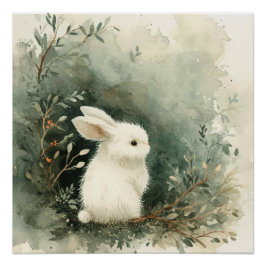 Vrolijke Springers: Een Beetje Whimsy Bunny Perfect Poster