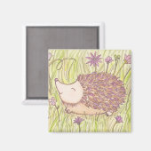 Vrolijke Springtime Hedgehog Magneet (Voorkant / Achterkant)