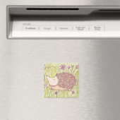 Vrolijke Springtime Hedgehog Magneet (Insitu (Vaatwasser))