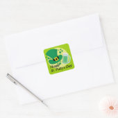 Vrolijke St. Patricks Dag! Vierkante Sticker (Envelop)