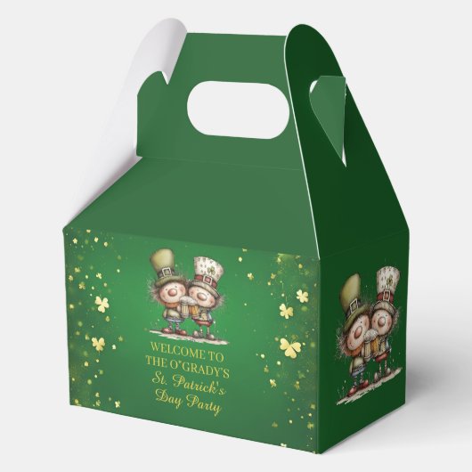 Vrolijke St. Patrick's Day-feestillustratie Bedankdoosjes (Voorkant)