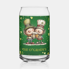 Vrolijke St. Patrick's Day-feestillustratie Blikvorm Glas