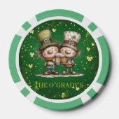 Vrolijke St. Patrick's Day-feestillustratie Poker Chips (Achterkant)