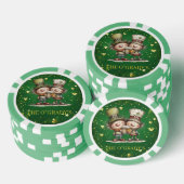 Vrolijke St. Patrick's Day-feestillustratie Poker Chips (Opstapeling)