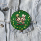 Vrolijke St. Patrick's Day-feestillustratie Ronde Button 4,0 Cm (In situ)