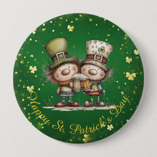 Vrolijke St. Patrick's Day-feestillustratie Ronde Button 4,0 Cm