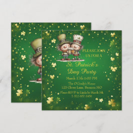 Vrolijke St. Patrick's Day-feestuitnodiging  Kaart