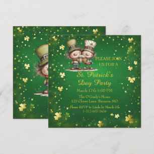 Vrolijke St. Patrick's Day-feestuitnodiging Kaart