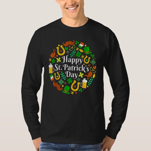 Vrolijke St. Patrick's Day Funny Saint Patrick Iri T-shirt (Voorkant)