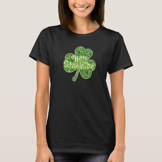 Vrolijke St Patrick's Day Funny Saint Patrick Iris T-shirt (Voorkant)