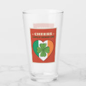 Vrolijke St. Patrick's Day Glas (Achterkant)