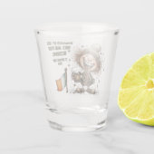 Vrolijke St. Patrick's Day Kabouter Kunst Shot Glas (Achterkant)