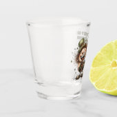 Vrolijke St. Patrick's Day Kabouter Kunst Shot Glas (Links)