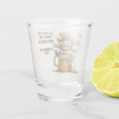 Vrolijke St. Patrick's Day Kabouter Kunst Shot Glas (Achterkant)