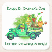 Vrolijke St. Patrick's Day, laat de Shenanigans be Kartonnen Onderzetters (Voorkant)