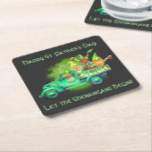 Vrolijke St. Patrick's Day, laat de Shenanigans be Kartonnen Onderzetters (Schuin)