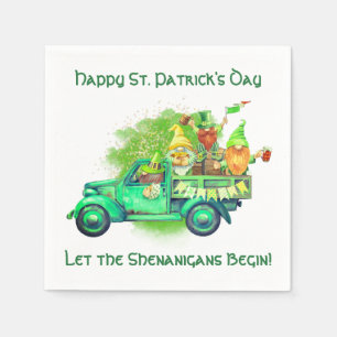 Vrolijke St. Patrick's Day, laat de Shenanigans be Servet