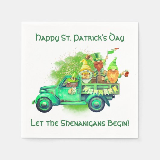 Vrolijke St. Patrick's Day, laat de Shenanigans be Servet (Voorkant)