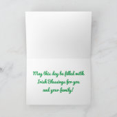 Vrolijke St. Patrick's Day Leprechaun Kaart (Binnen)